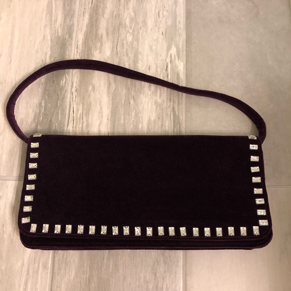Purple velvet Evening Bag c